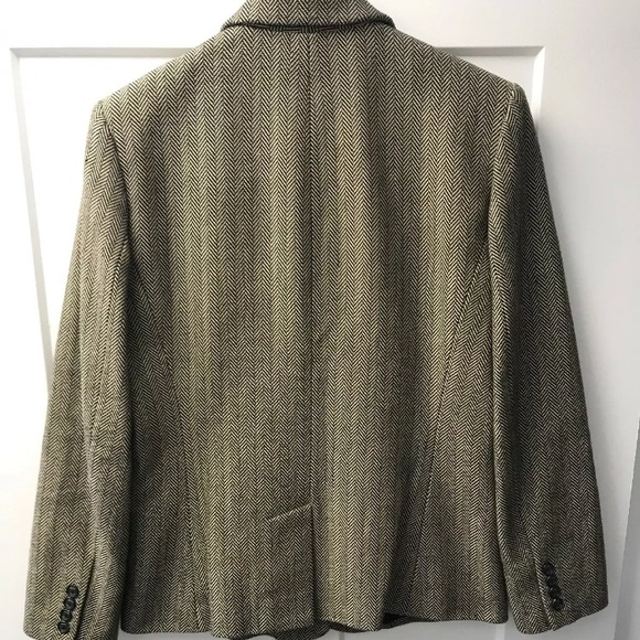 CHAPS Women’s Herringbone Blazer Black/Tan 8 - Picture 6 of 8